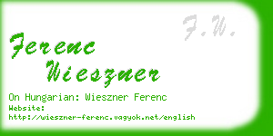 ferenc wieszner business card